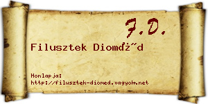 Filusztek Dioméd névjegykártya